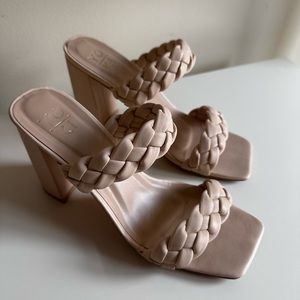 Nude Braided Heels